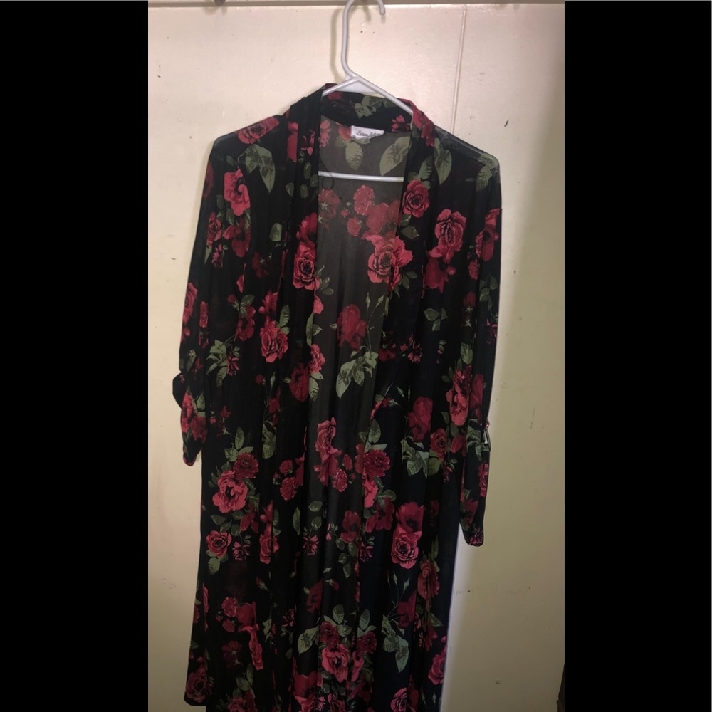 Sheer stretchy Kimono